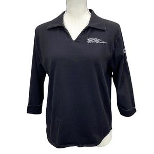 HARLEY-DAVIDSON V-Neck 1/2 Sleeve Women’s Black Tee Shirt Size Large